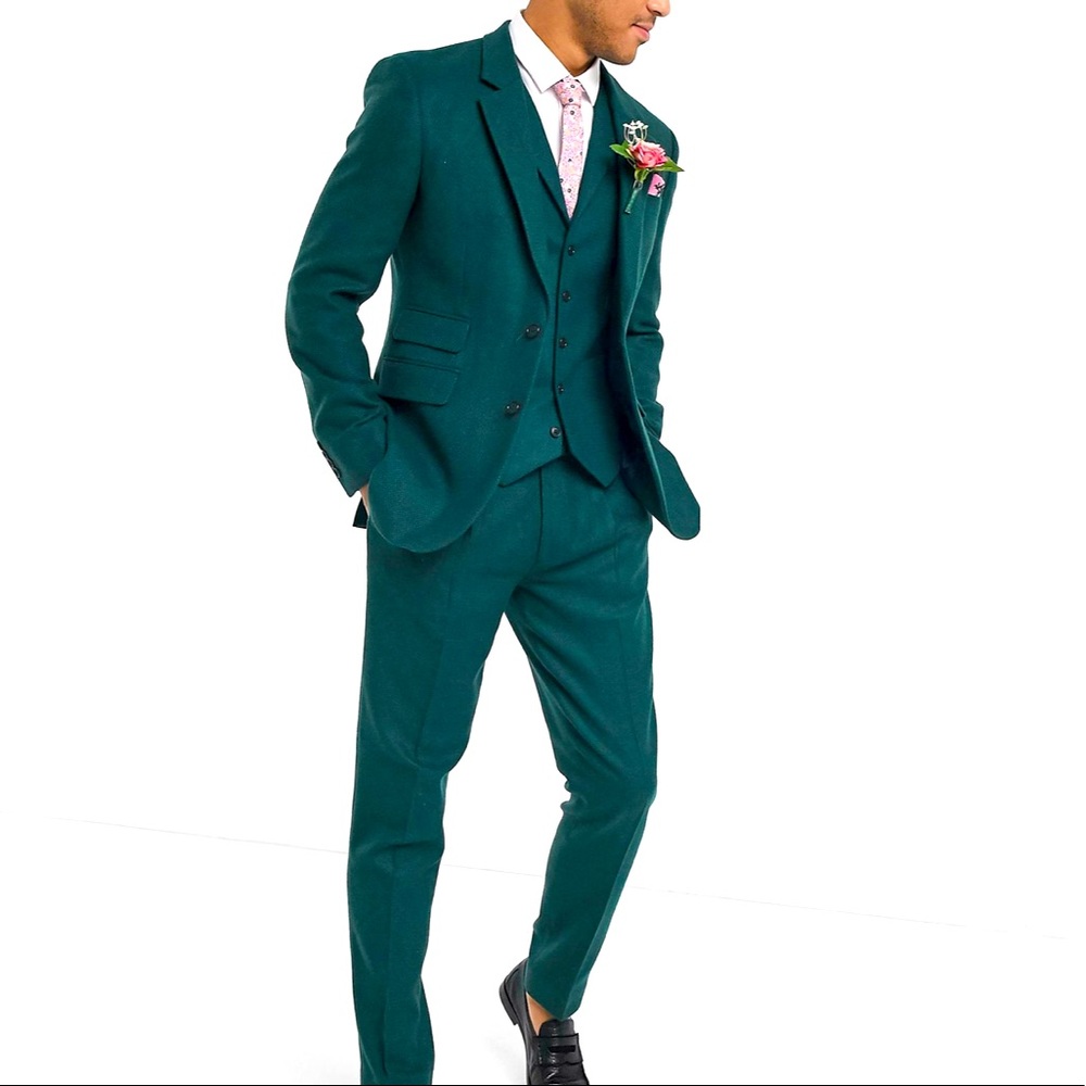 Wool green suit
